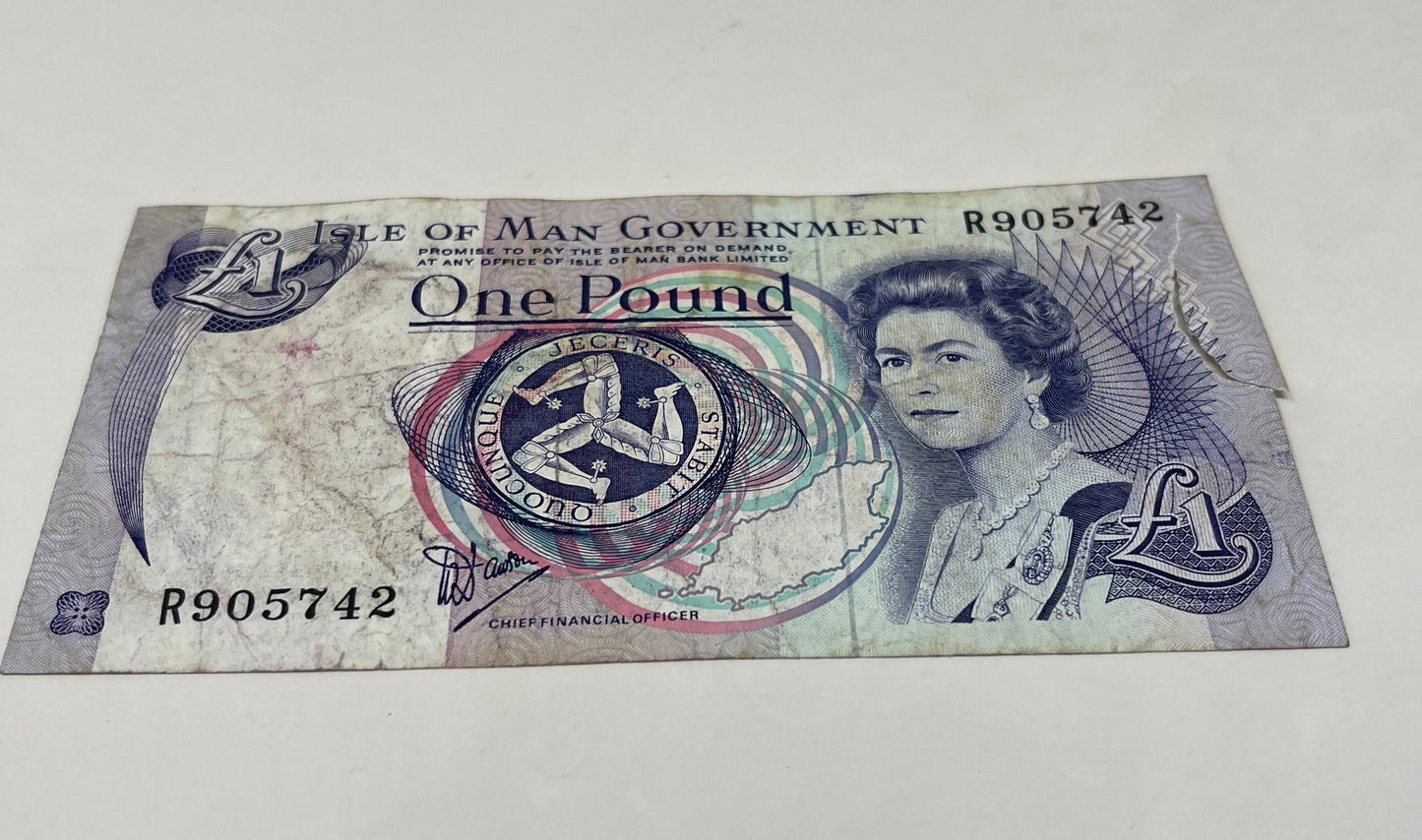 British Isle of Man One Pound Note