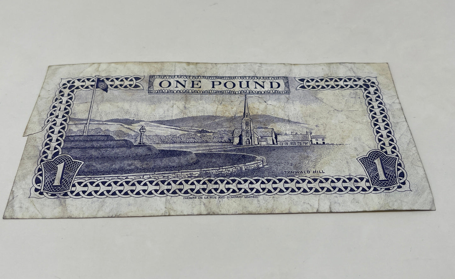rear of British Isle of Man One Pound Note