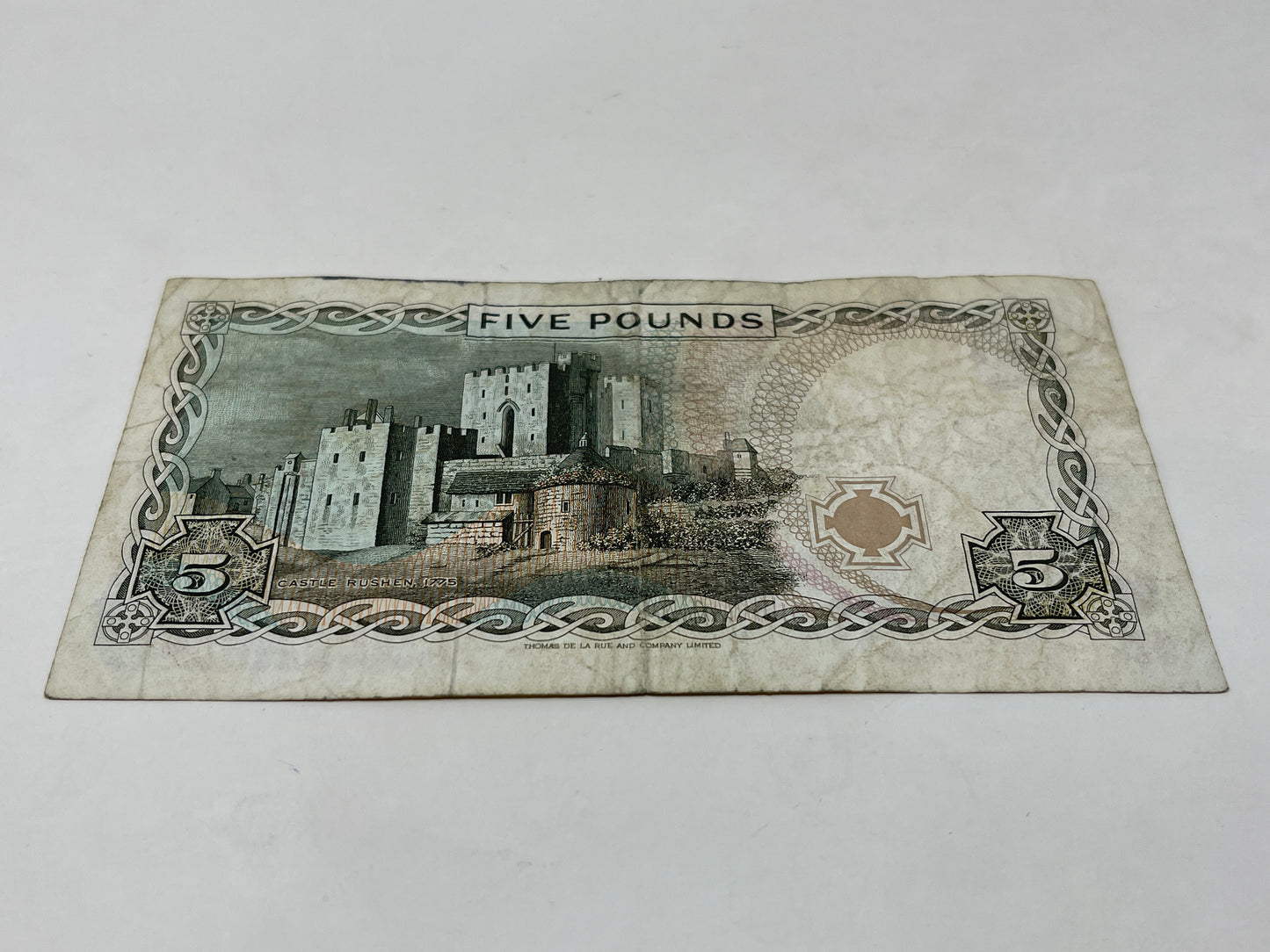 Rear of British Isle of Man Five Pound Note
