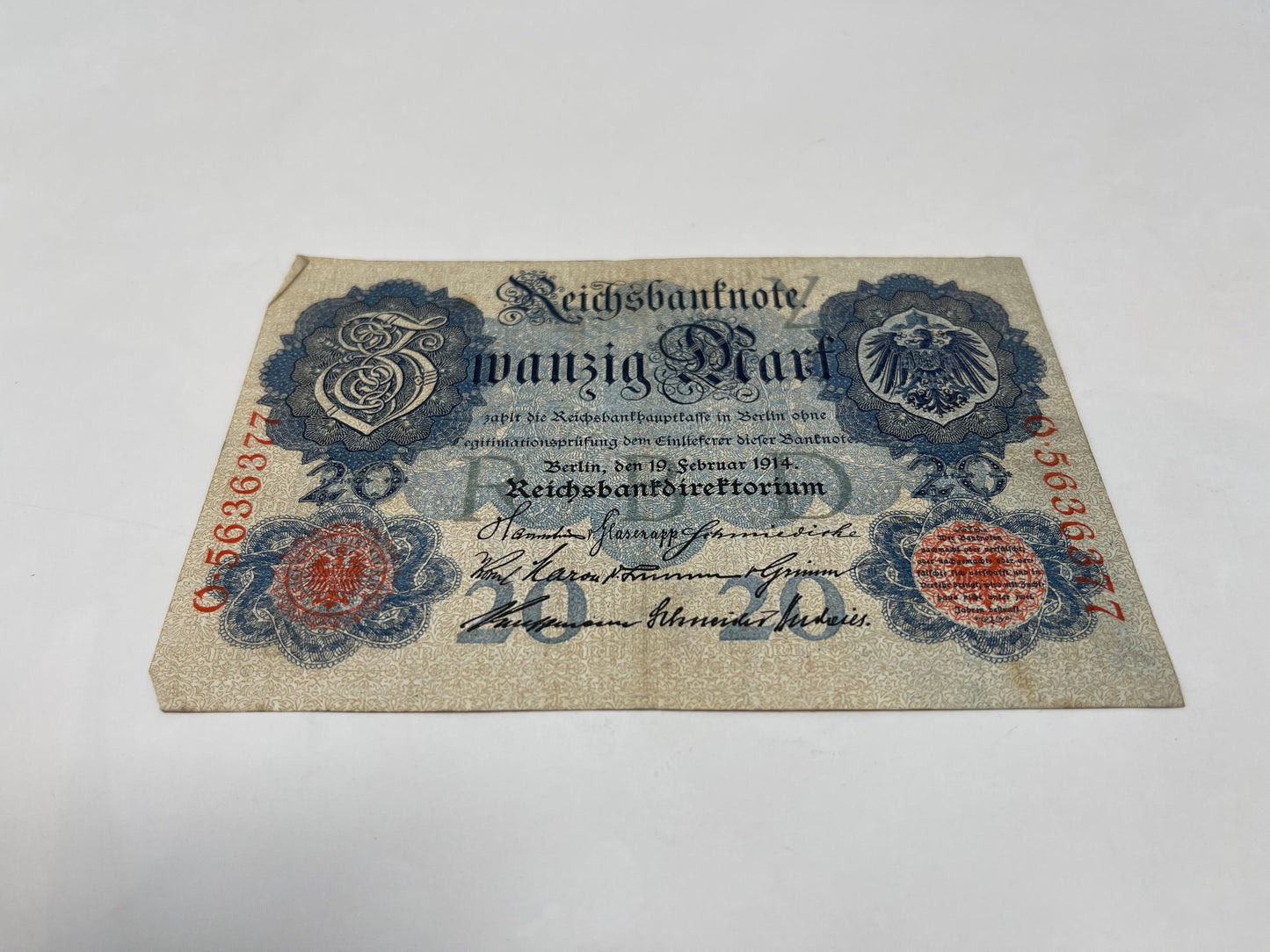 Germany 20 Mark 1914 Banknote,