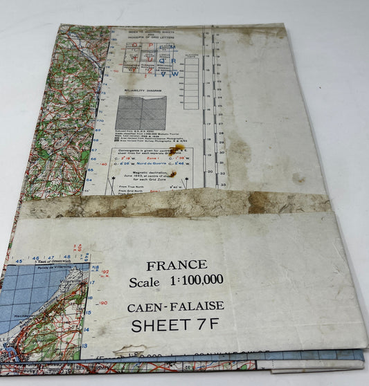WW2 Sheet 7F Caen-Falaise. Fast & Secure UK Shipping | TJ's Militaria