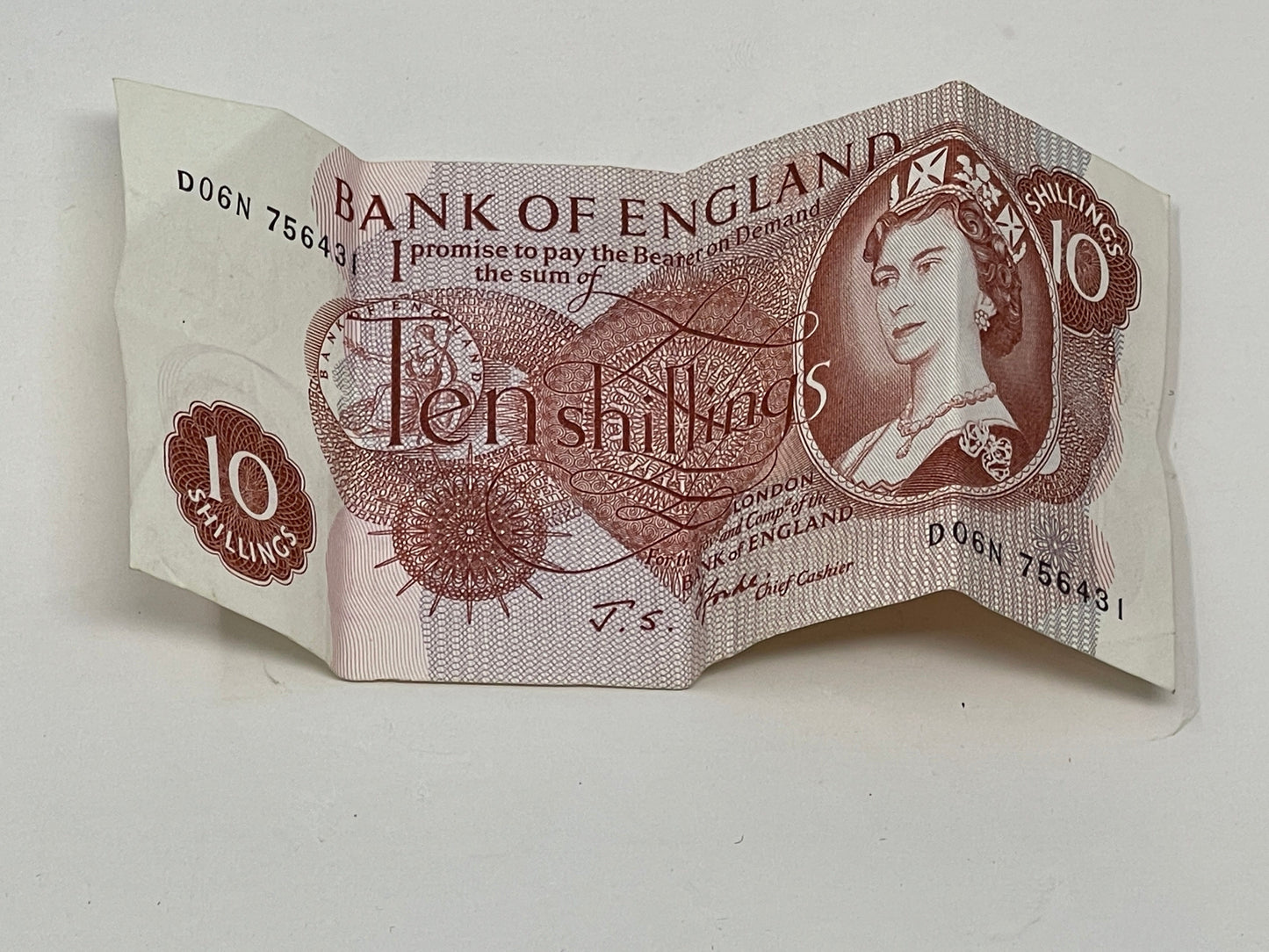 British 10 Shilling Banknote J S Fforde