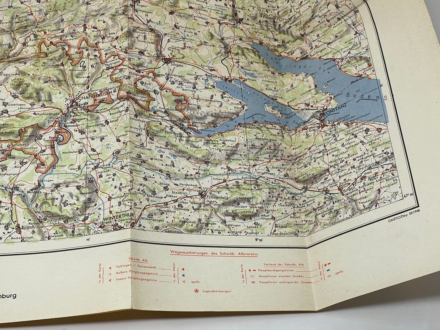 image of open 1948 Dated German Map Black Forest