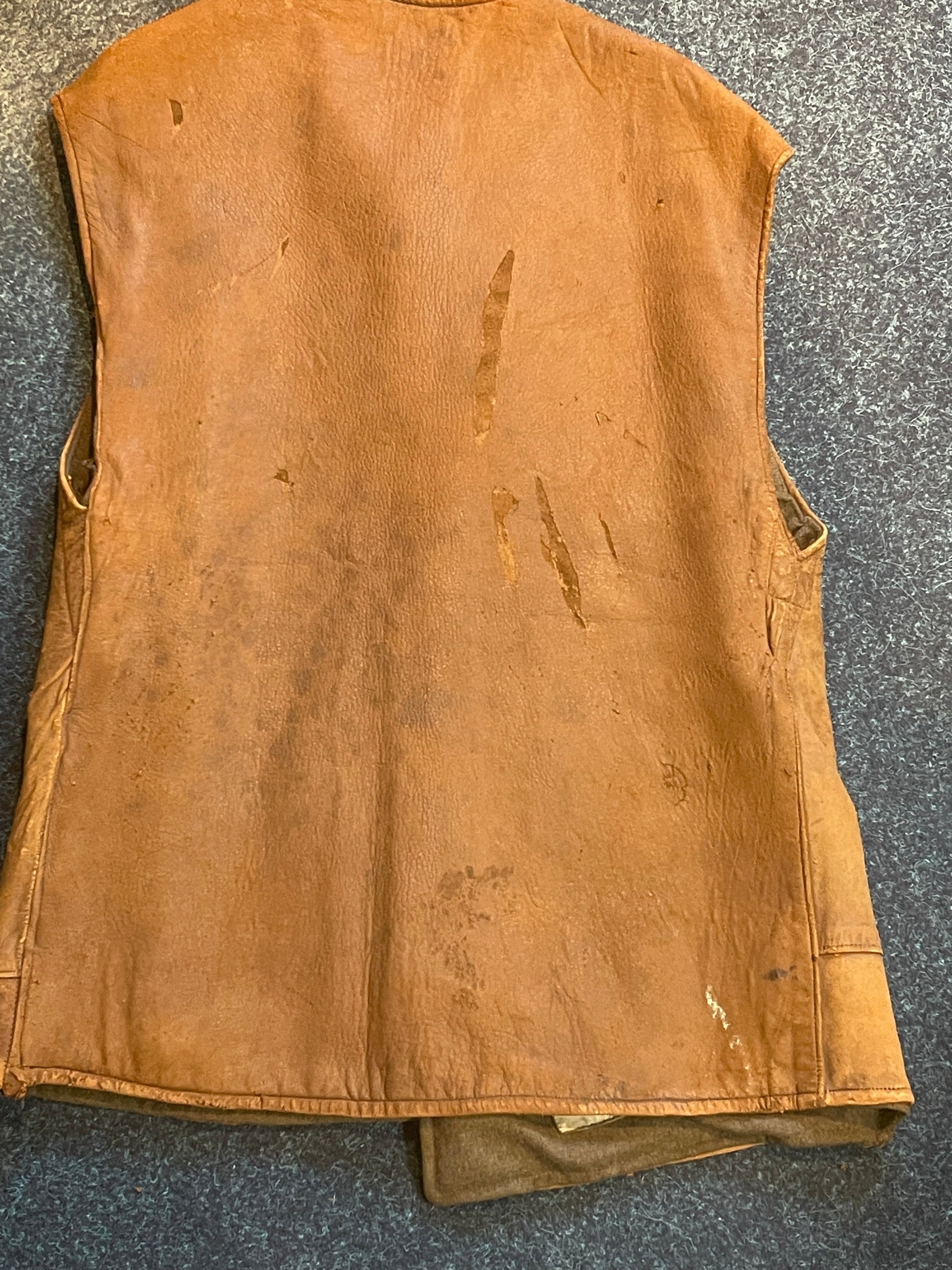 Second World War British Army issue leather jerkin