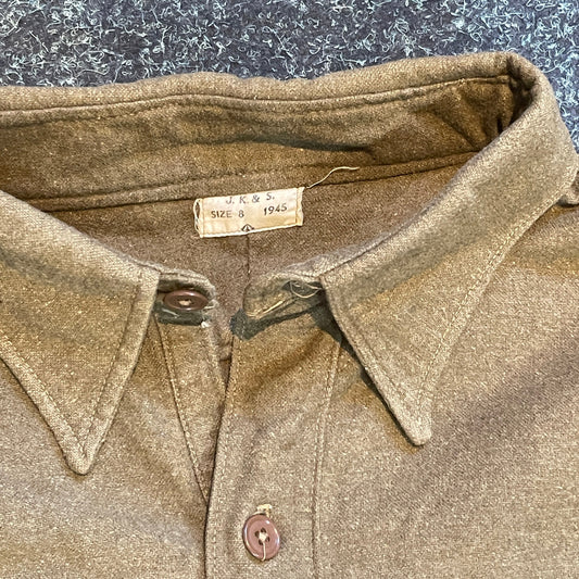 1945 Dated British Army OR collared shirt - Size 8