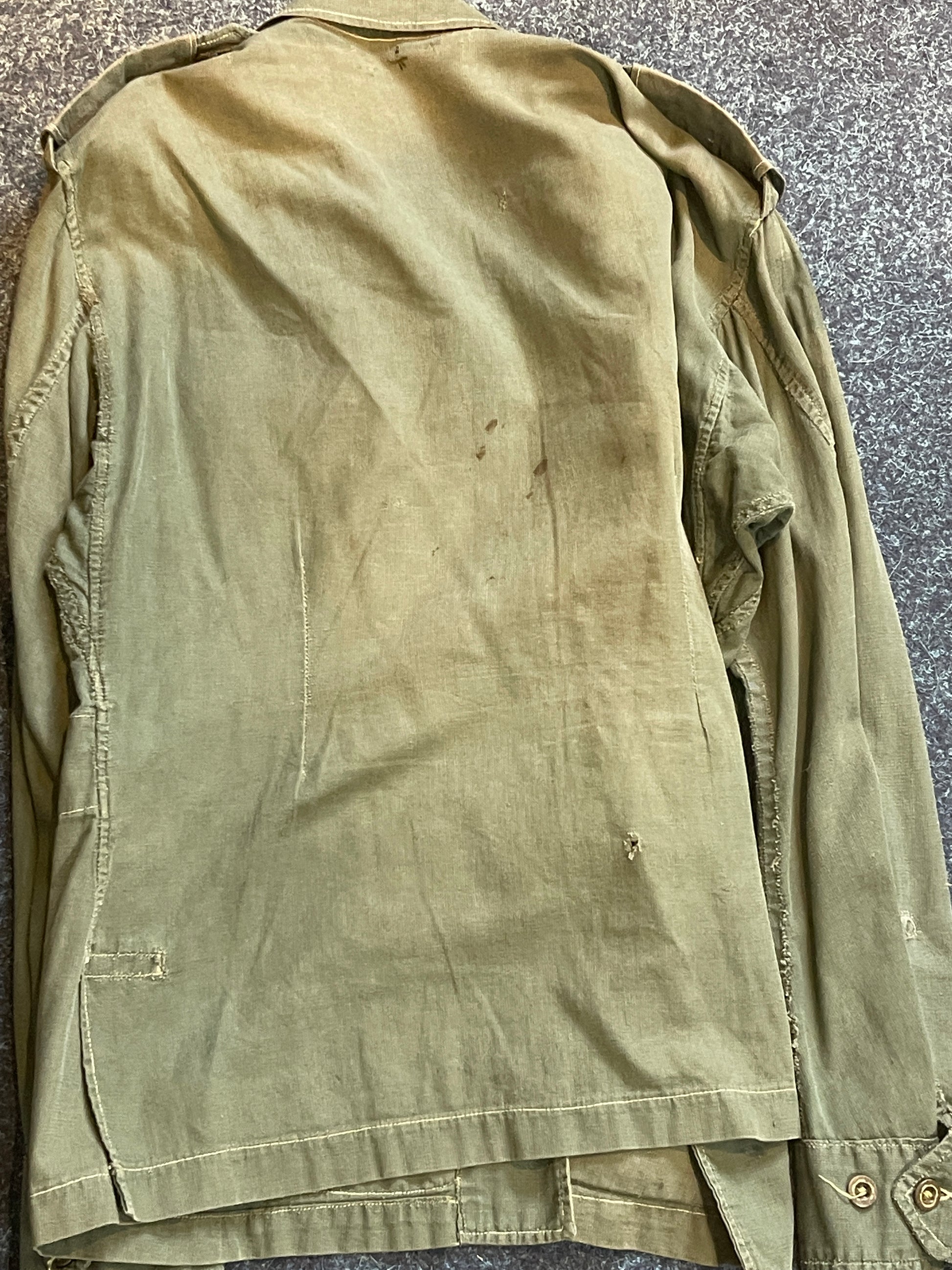 Bush Shirt Dated 1947 with Jungle Rank Slides for a Captain