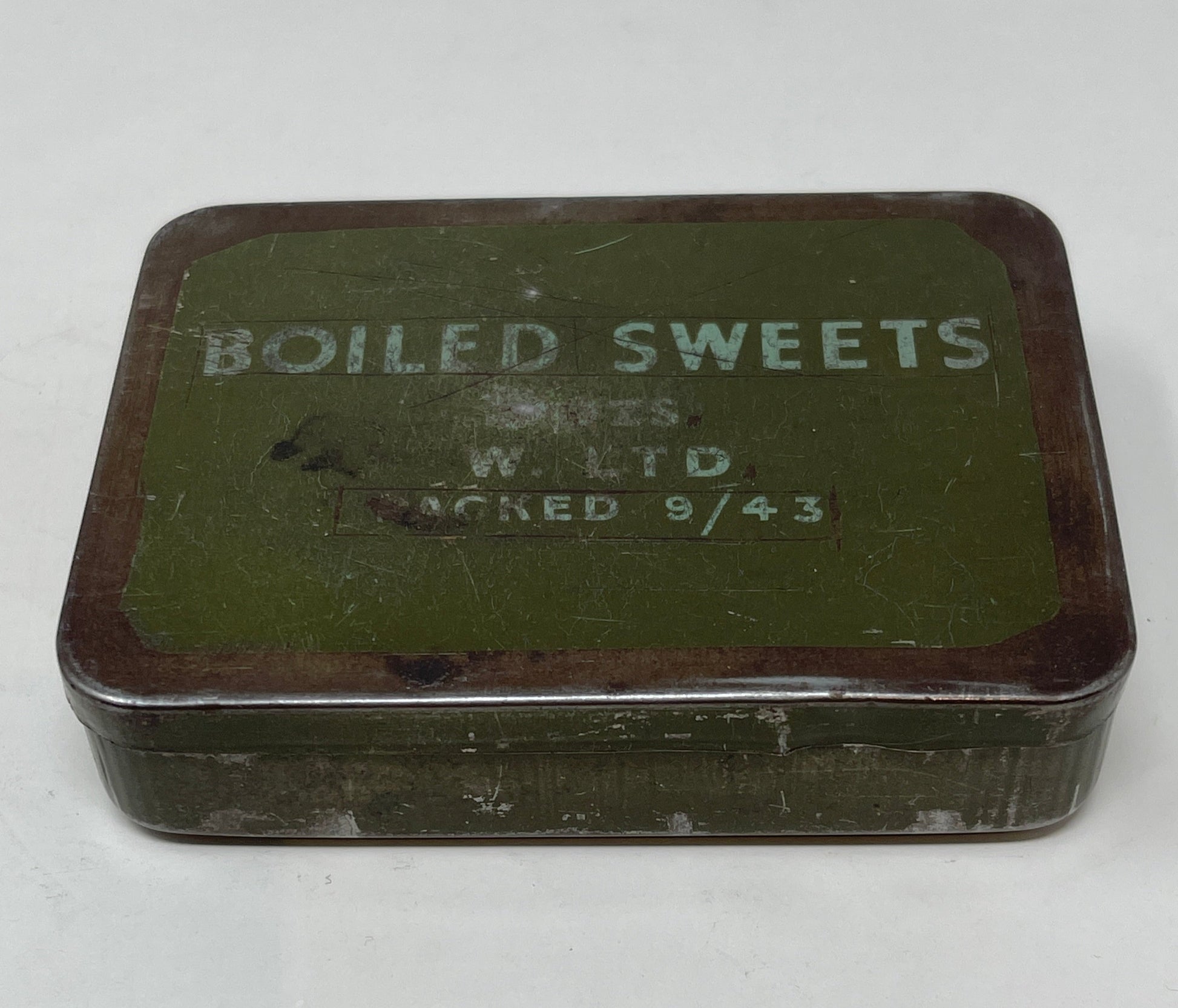 British Army Boiled Sweet Tin Packed 9/43