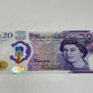 rear of Bank of England 20 Pound Polymer Note
