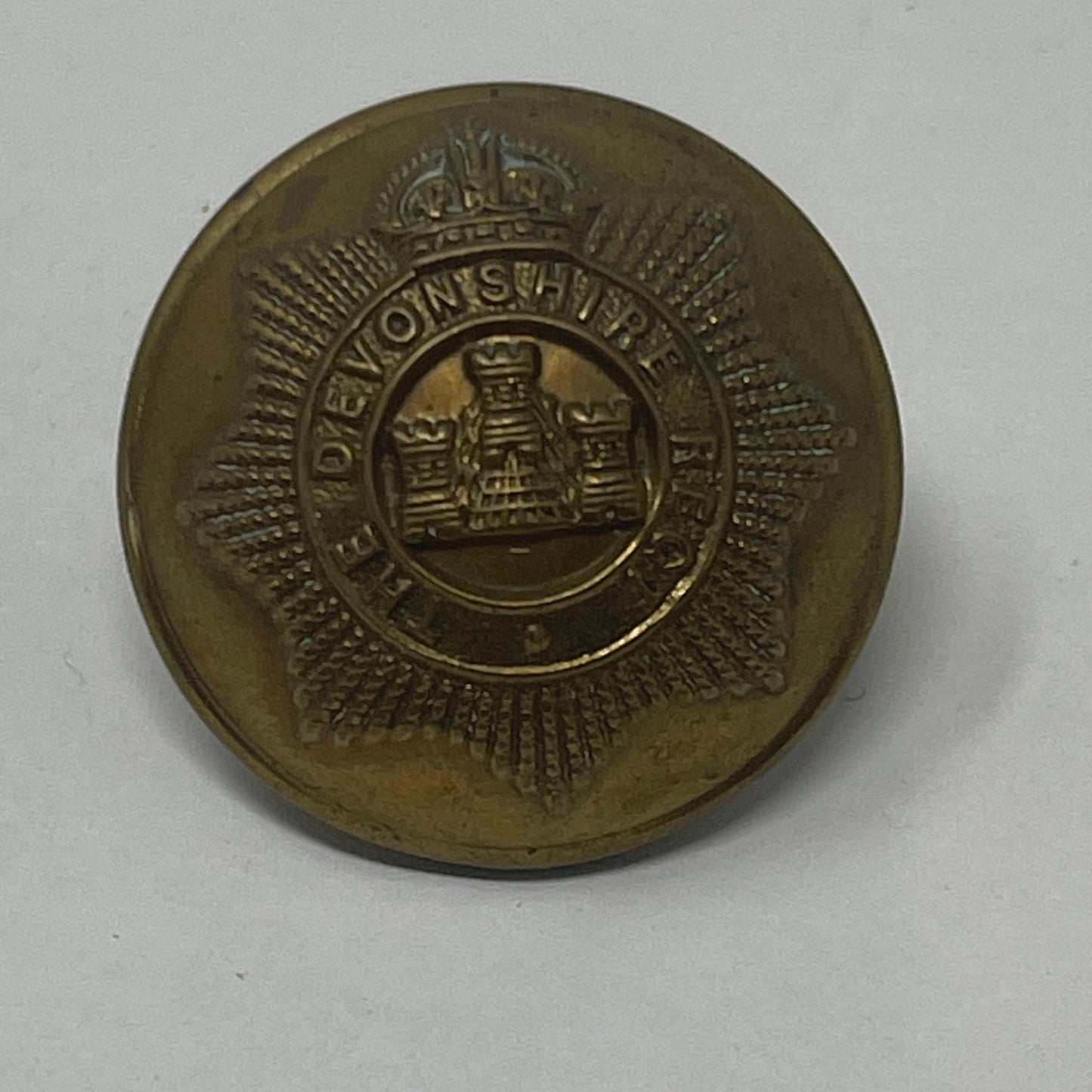 The Royal Devonshire Regiment Large Brass Button