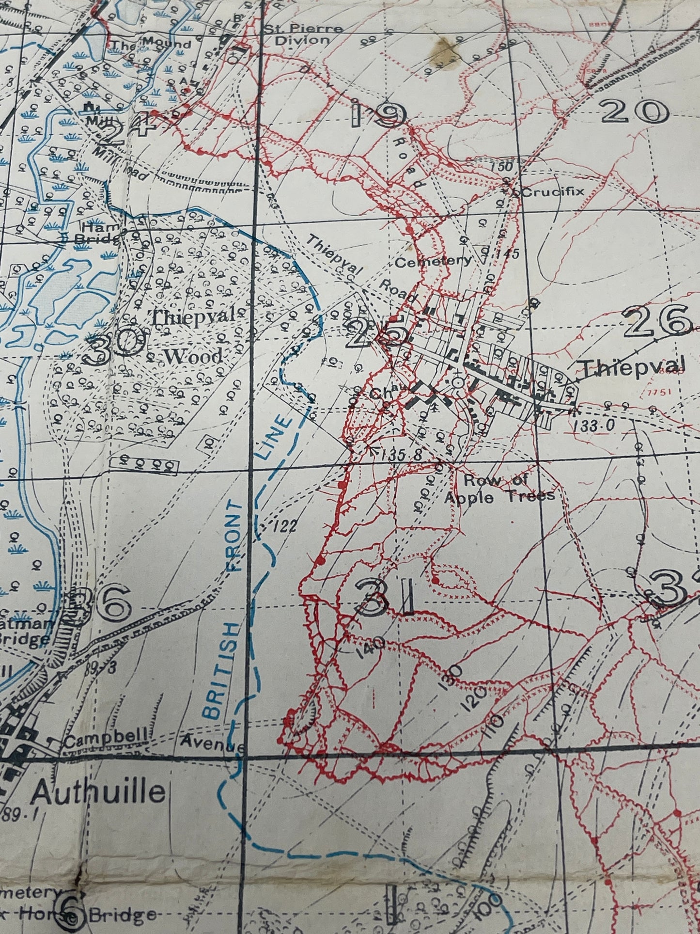 1916 Trench Map 57D SE 28/04/1916