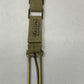Brace: single equipment brace made of canvas webbing with brass metal tabs crimped either end.