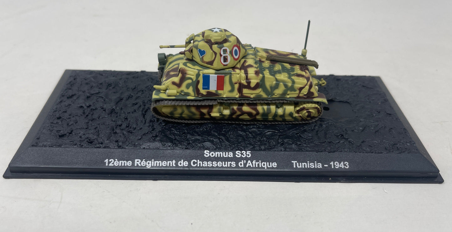 1/72 Scale l Somua S35 12eme Regiment de Chasseurs d'Afrique- 1940