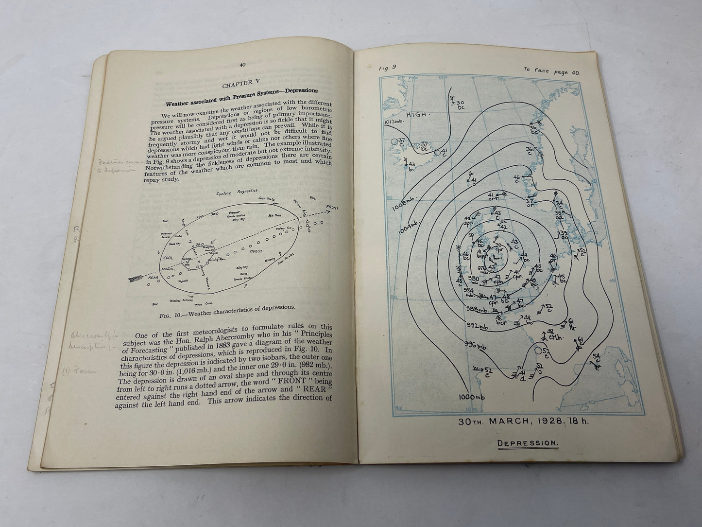 Air Ministry Metrological Office The Weather Map