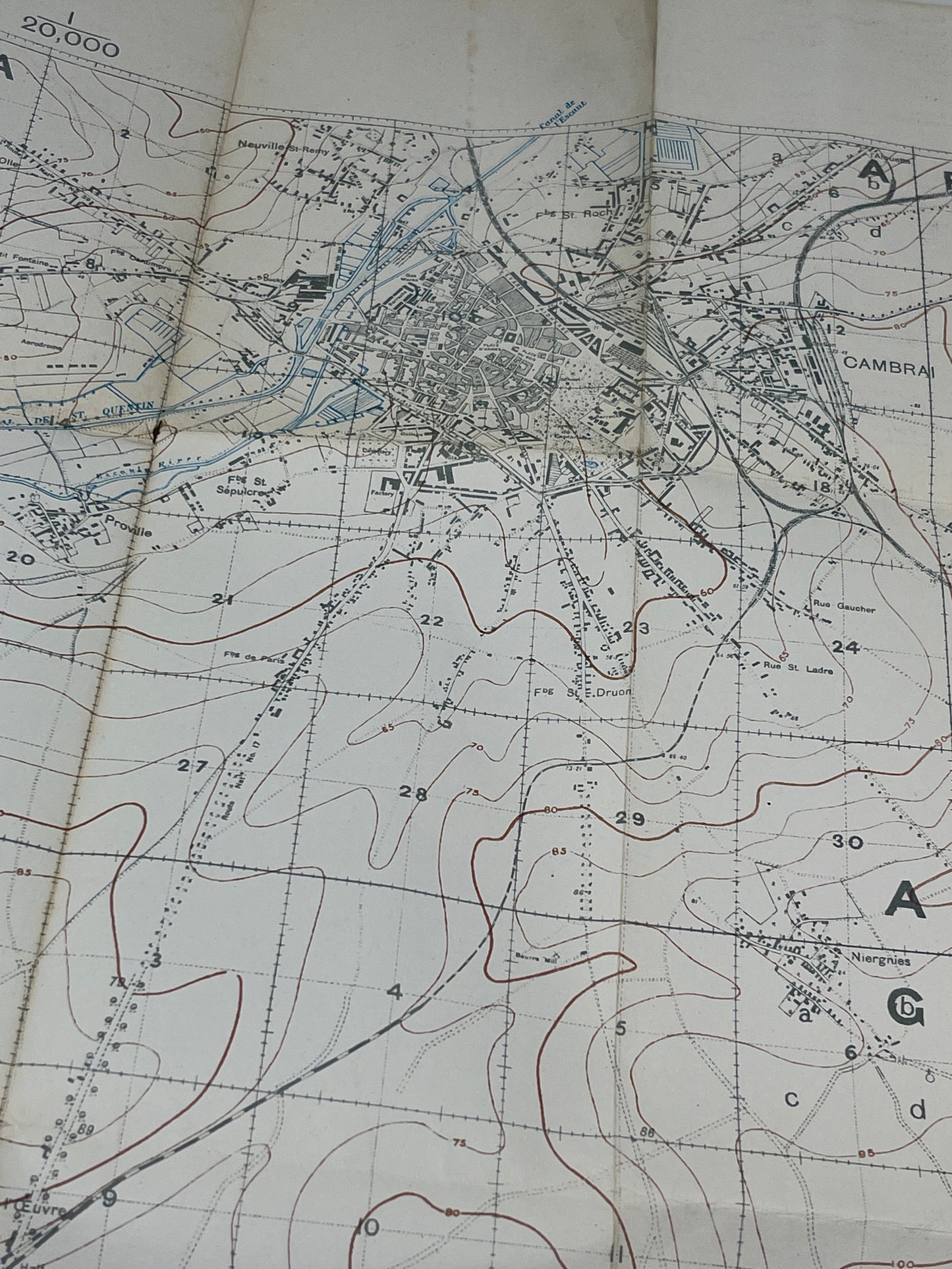 British WW1 Map Sheet 57B NW Edition 2