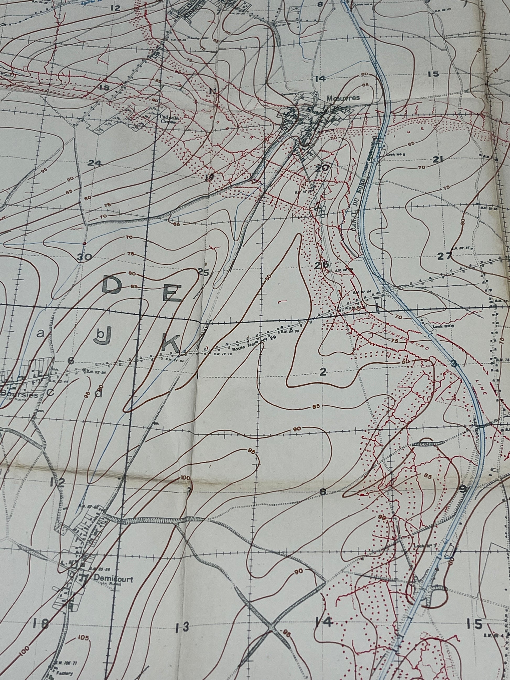 British WW1 Trench Map 57C NE Edition 4a